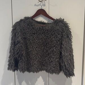Zara Charcoal Shaggy Sweater